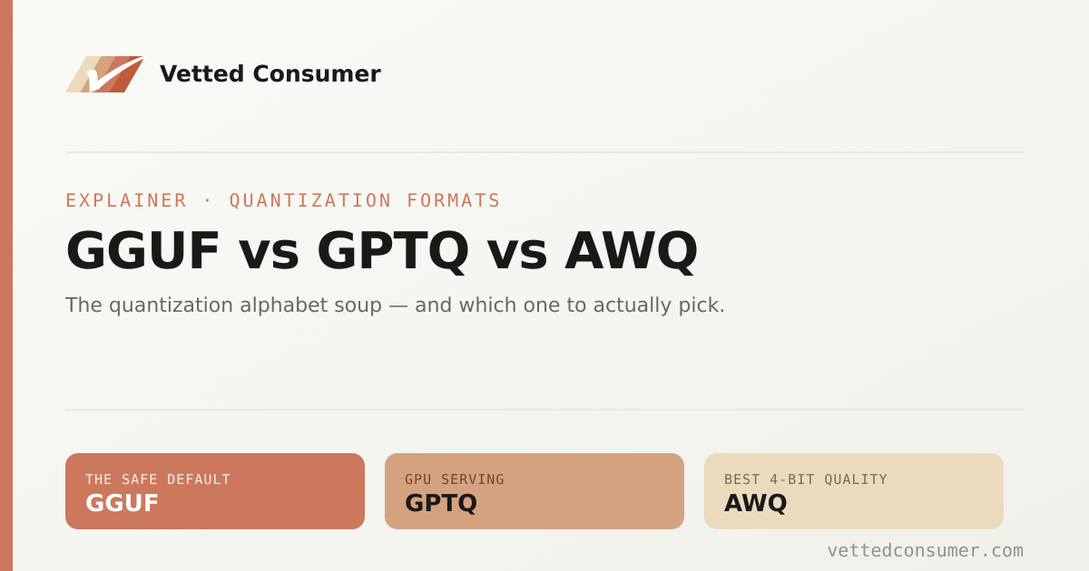 GGUF vs GPTQ vs AWQ: The Plain-English Guide to LLM Quantization (and Which One to Pick)