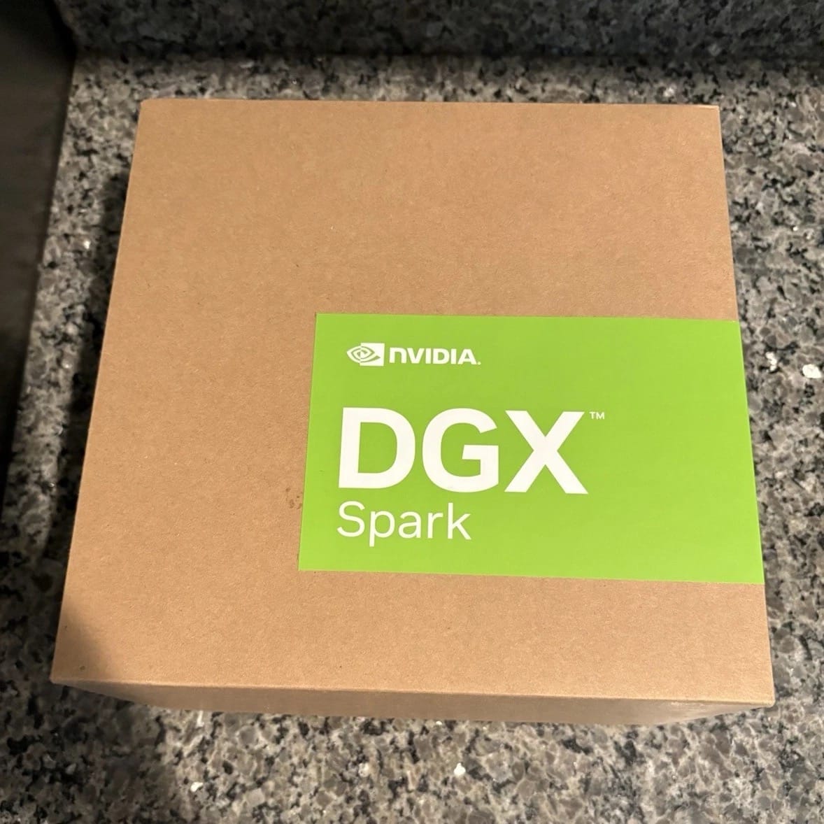DGX Spark retail box, unboxing photo