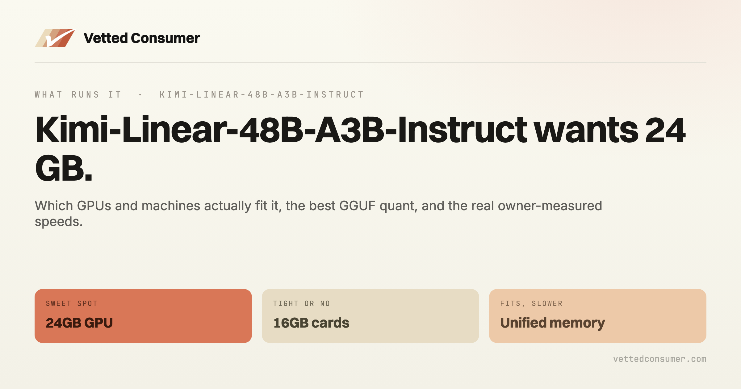 Kimi-Linear-48B-A3B-Instruct Hardware Requirements: What Runs It Locally, and How Fast