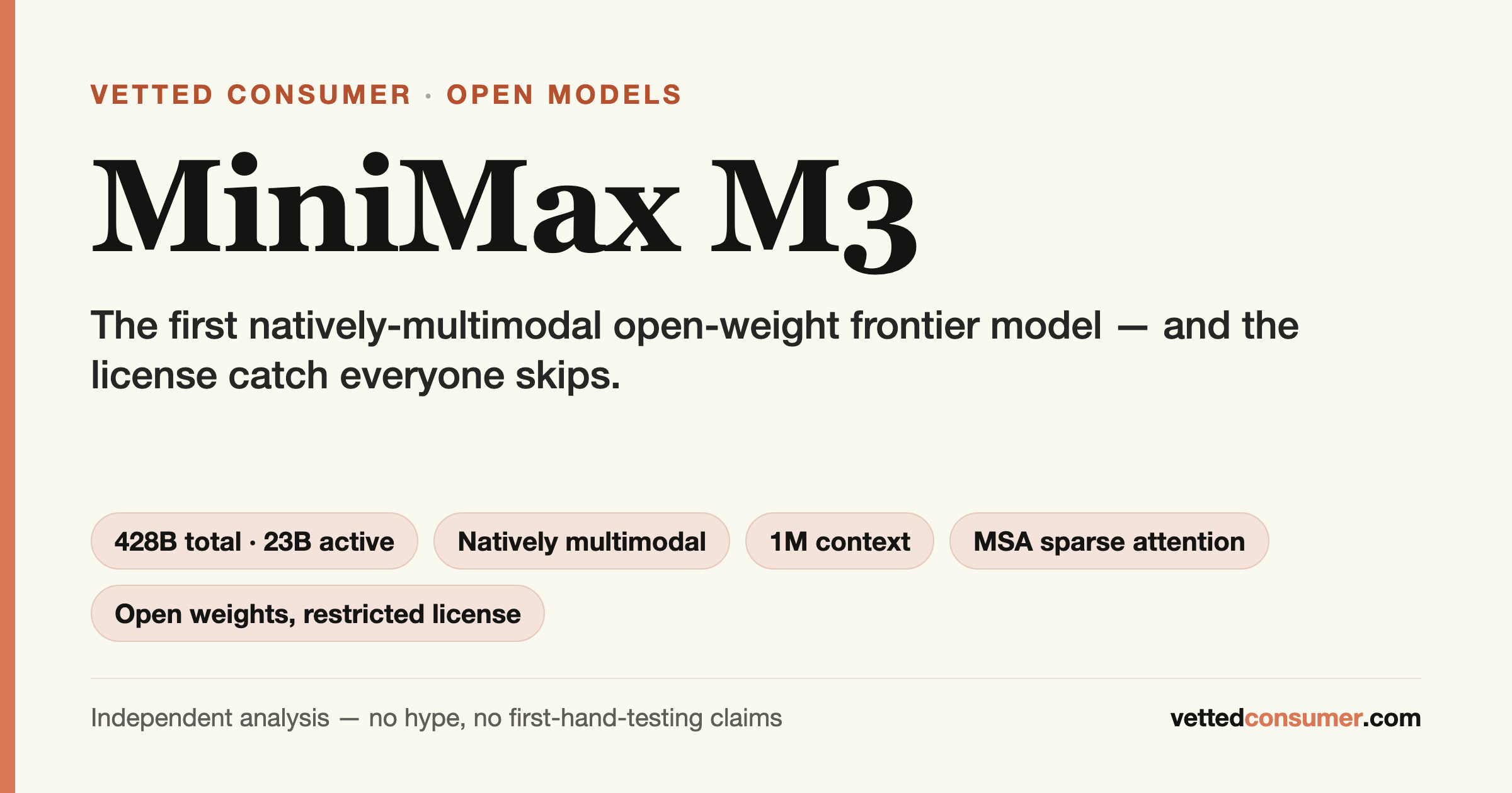 MiniMax M3: The First Open-Weight Multimodal Frontier Model (and the License Catch)