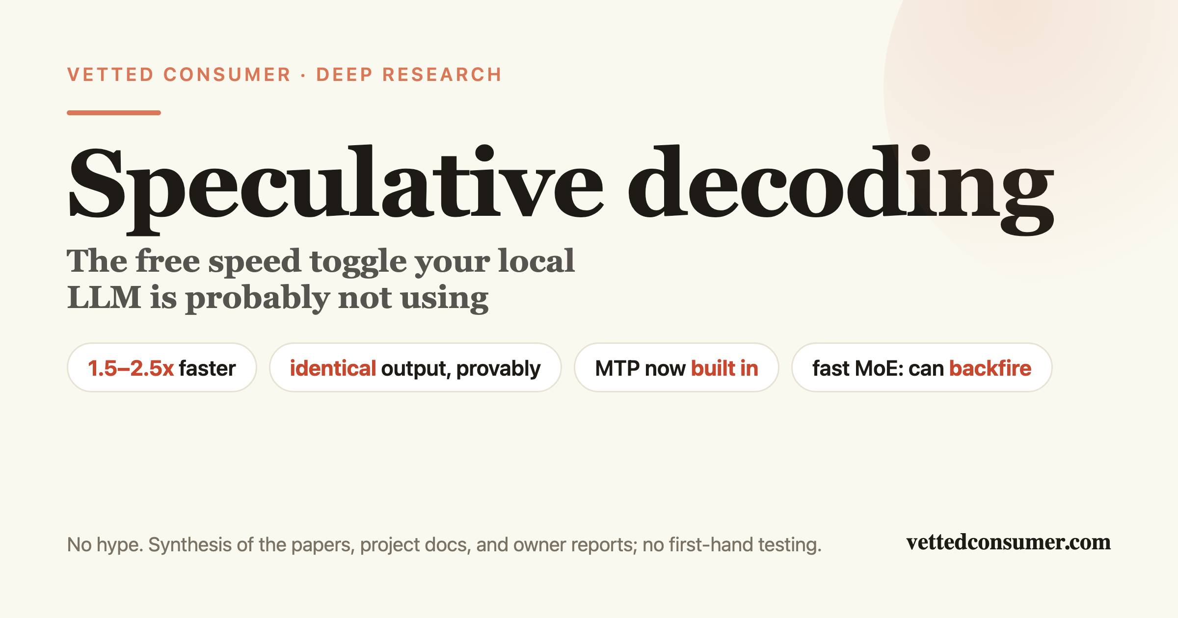 Speculative Decoding, Explained: The Free Speed Toggle Your Local LLM Is Probably Not Using