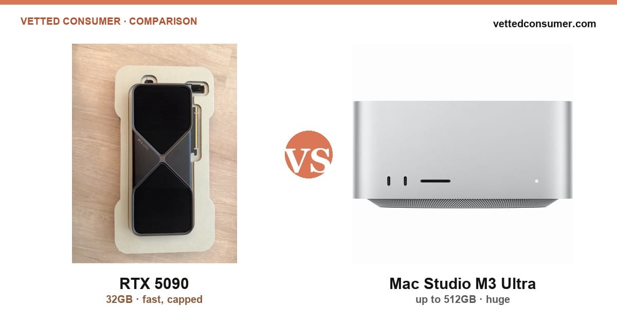 RTX 5090 vs Mac Studio M3 Ultra for Local LLMs: What Owners of Both Measured