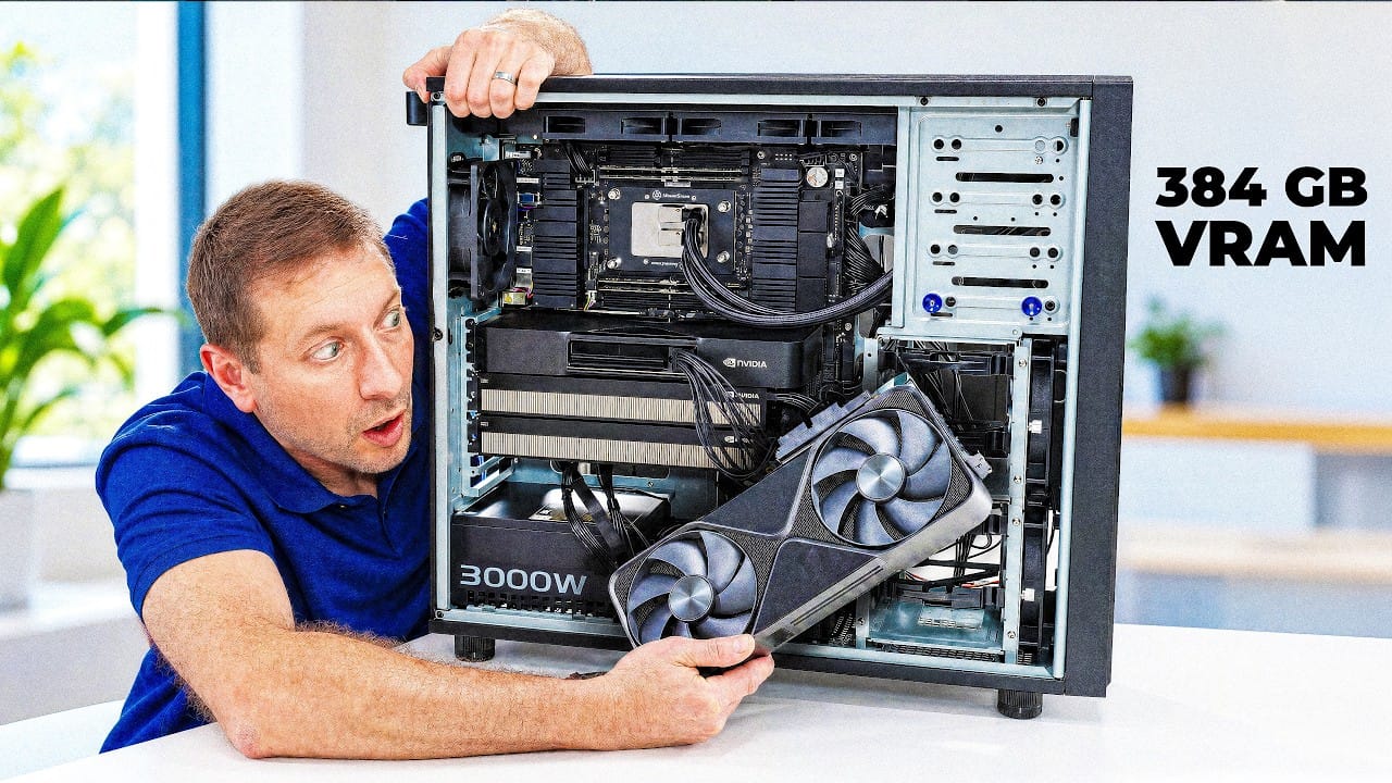 AZisk's Quad RTX Pro 6000 Build: 384GB of VRAM, and 71% of Every Agent Turn Never Touches It
