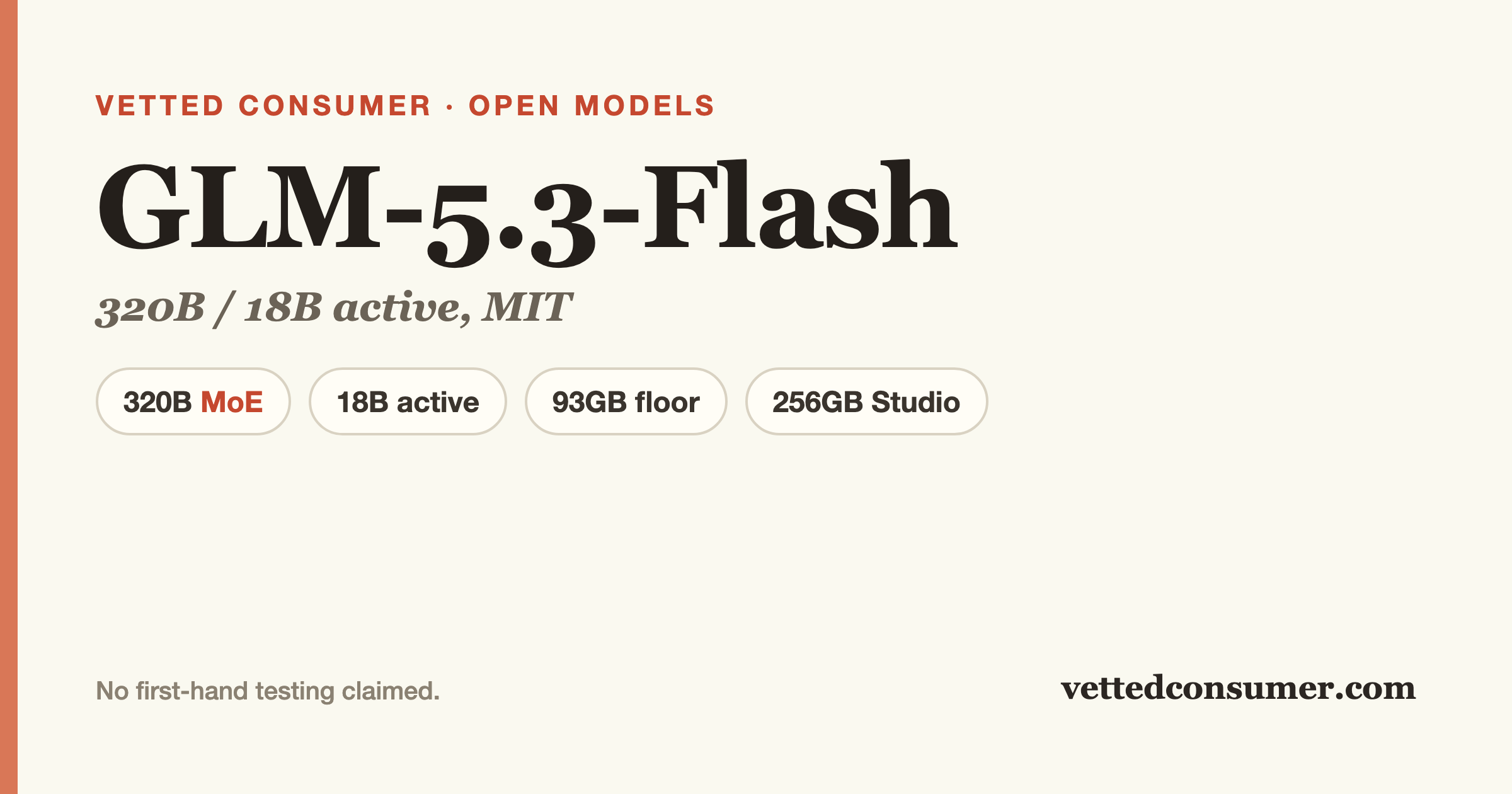 GLM-5.3-Flash: A 320B MoE That Wants a 256GB Mac (Despite the Name)