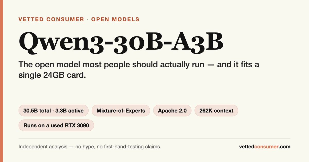 Qwen3-30B-A3B: The Open Model Most People Should Actually Run