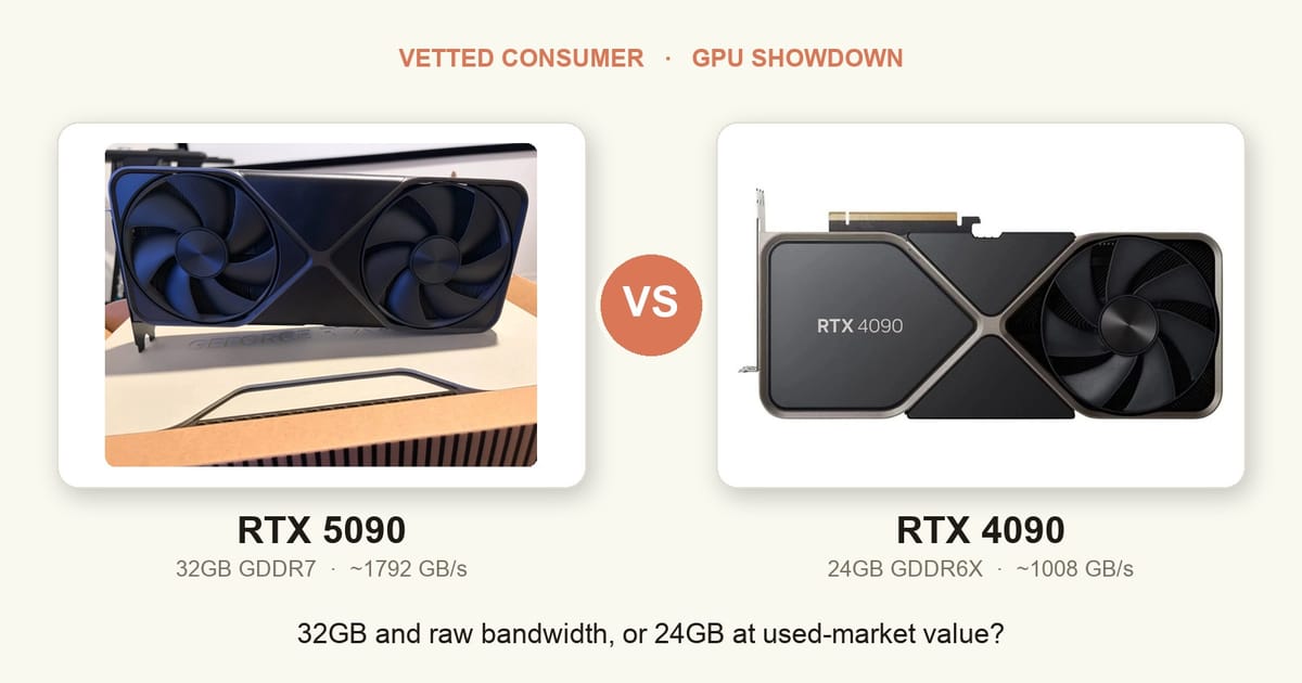RTX 5090 vs RTX 4090 for Local LLMs: What 32GB and 78% More Bandwidth Really Buy