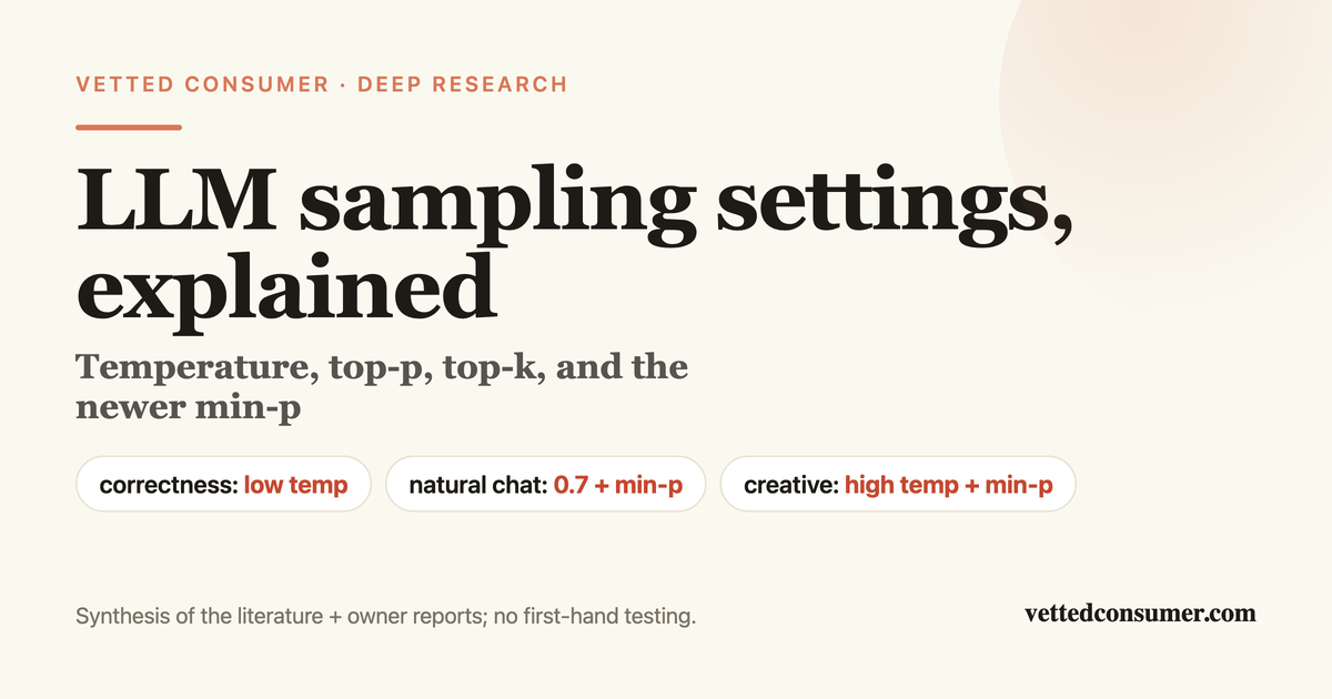 LLM Sampling Settings Explained: Temperature, Top-P, Top-K, and Min-P