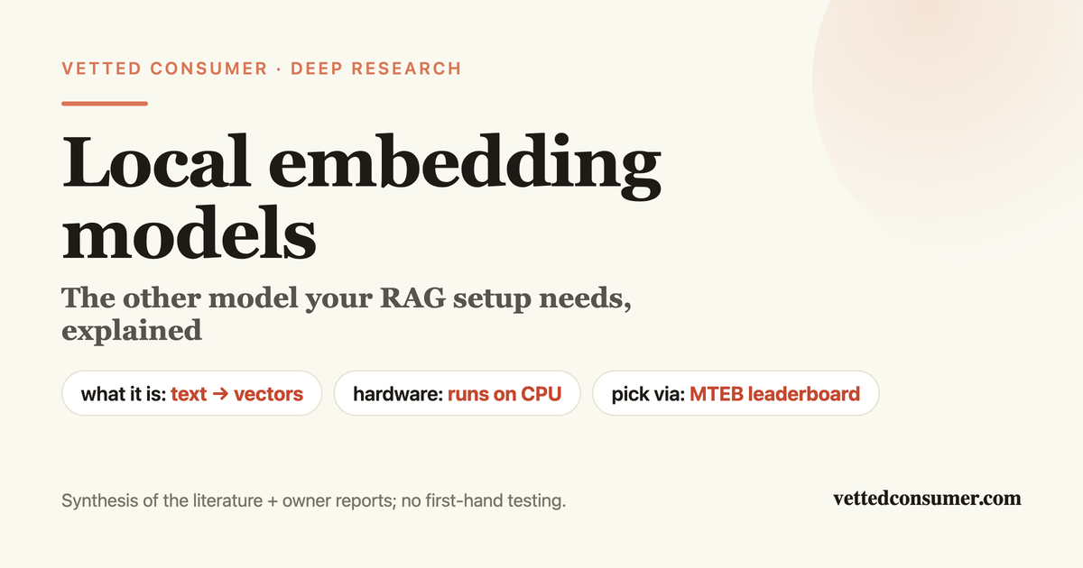 Local Embedding Models Explained: The Other Model Your RAG Setup Needs